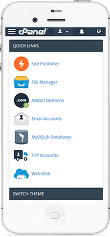 cPanel on iPhone