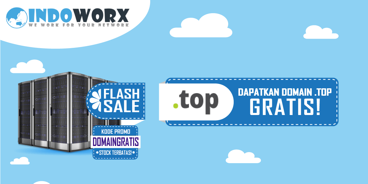 Promo Domain Gratis .TOP Stock Terbatas!