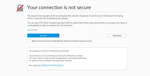 6 Cara Mengatasi Your Connection is Not Secure Saat Membuka Situs